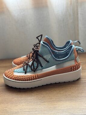 Jambu Jenny Knit Teal Multi Comfort Sneakers Size 7